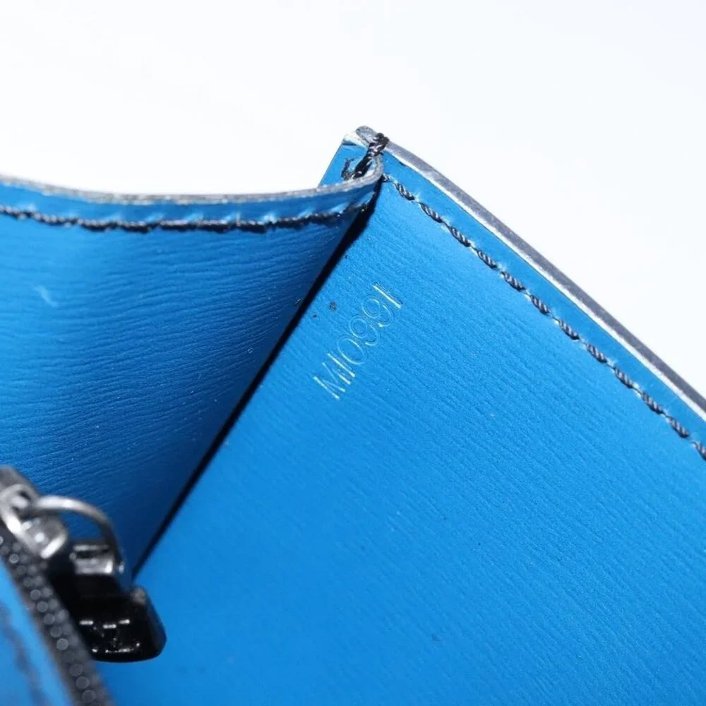 Authentic LOUIS VUITTON Epi Pochette Arche Shoulder Bag Blue M52575 LV - Picture 4 of 16